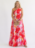 Isabelle  | Pleated One-Shoulder Dress