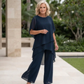 Maeryn - Suit with Draped Palazzo Pants